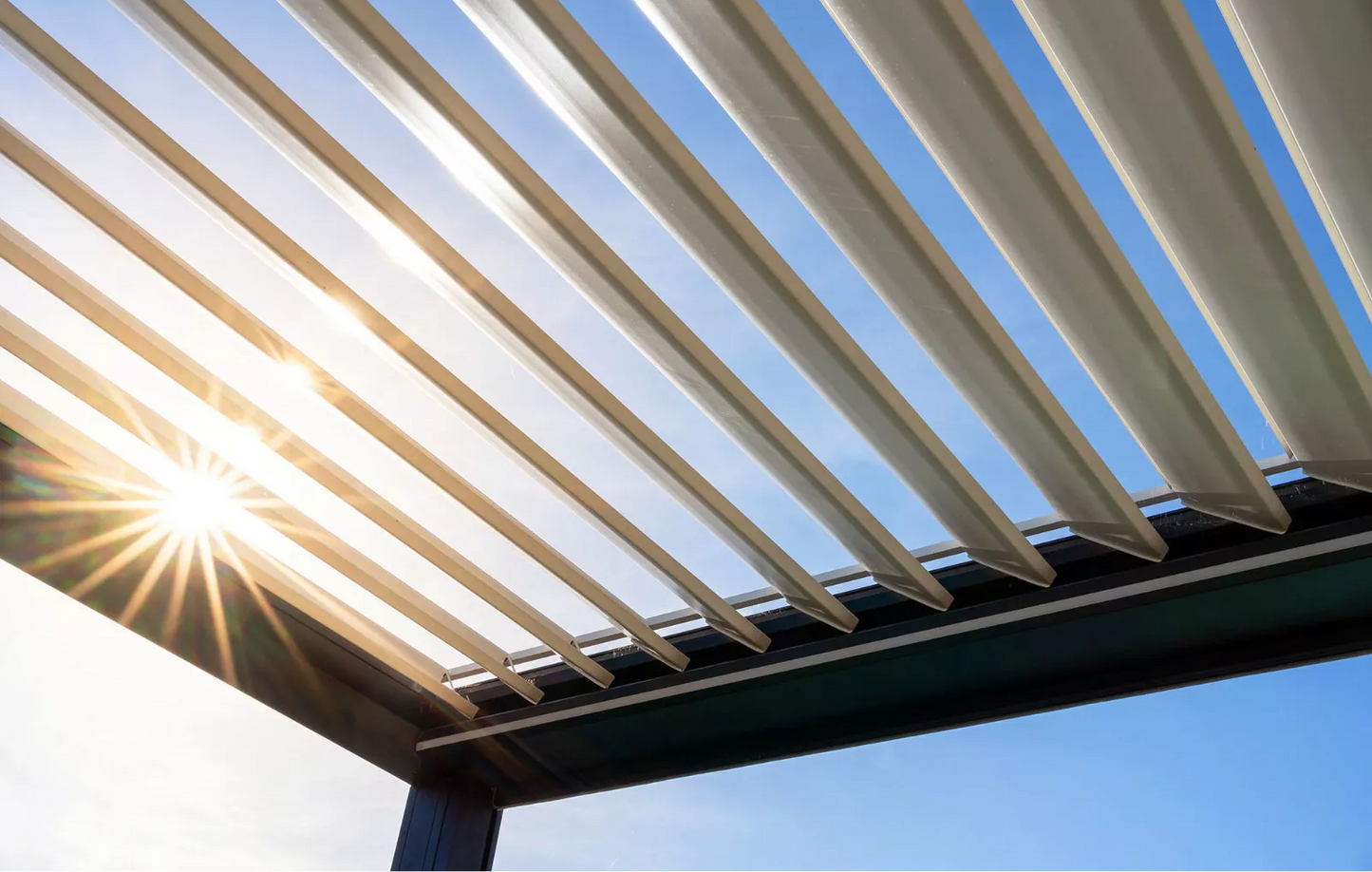 Lamellendach | Gartenpavillon | Aluminium | Elektrisch | Funk