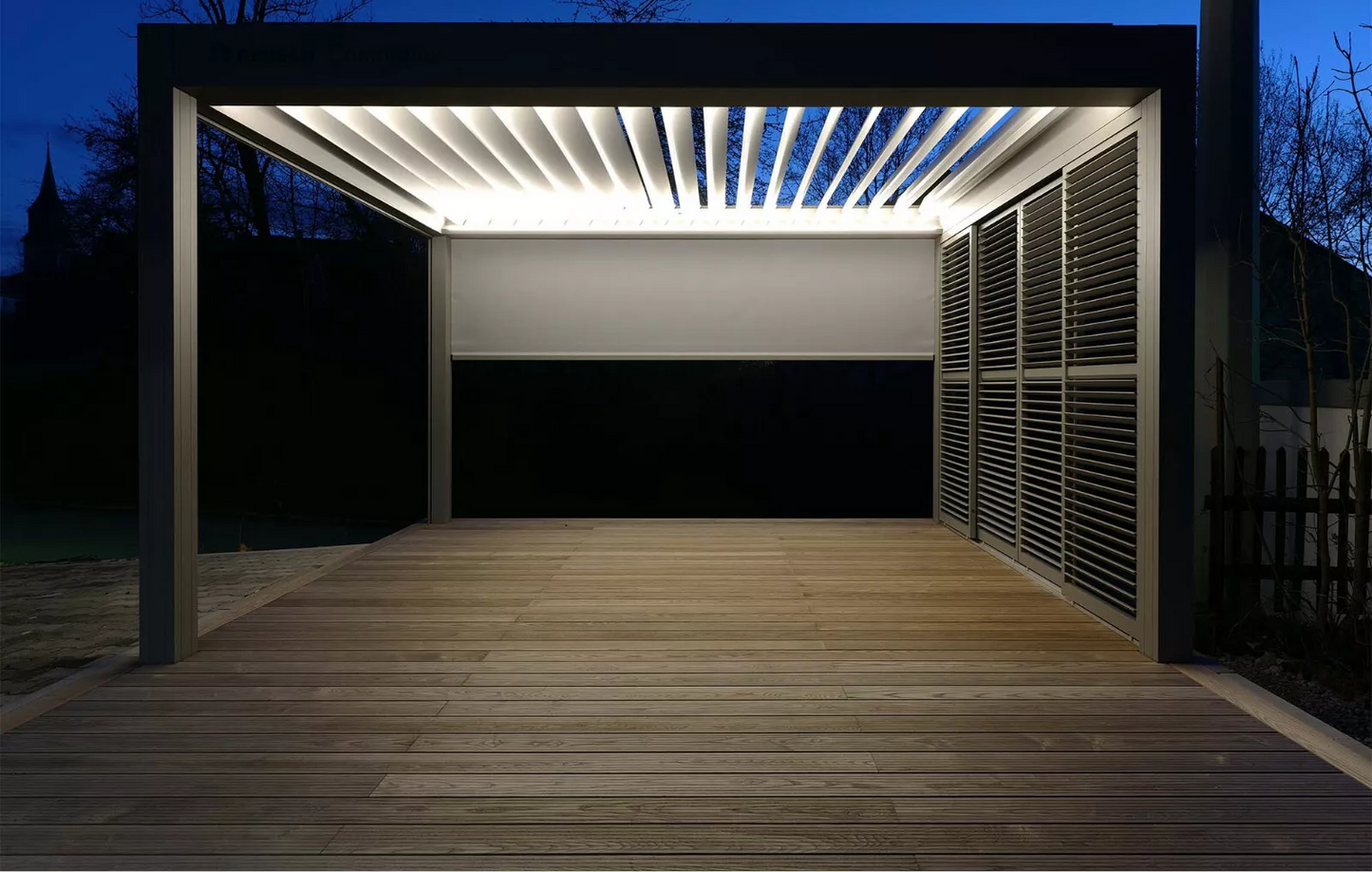 Lamellendach | Gartenpavillon | Aluminium | Elektrisch | Funk